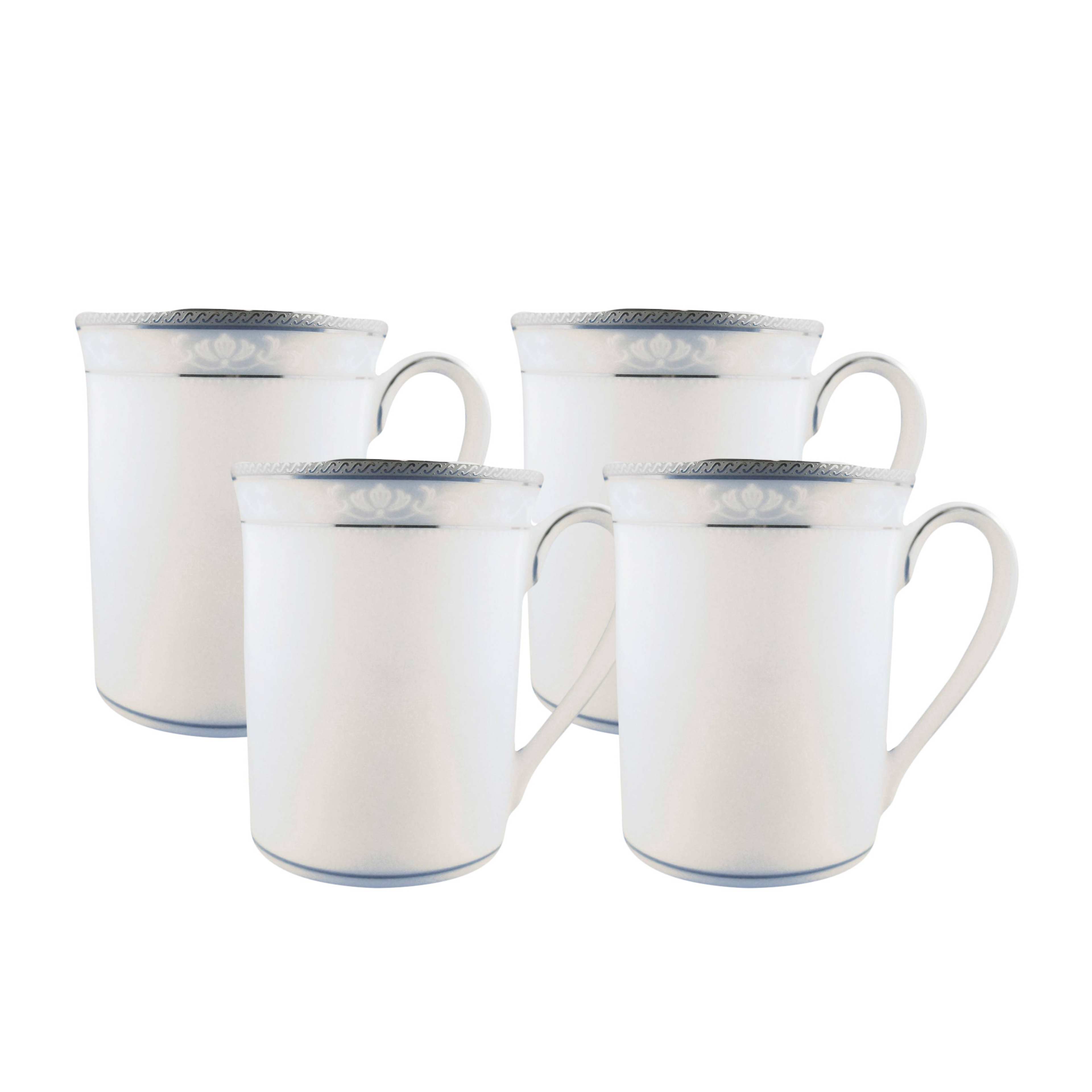 Noritake Hampshire Platinum Mug 310mL Set of 4 | Kitchen Warehouse